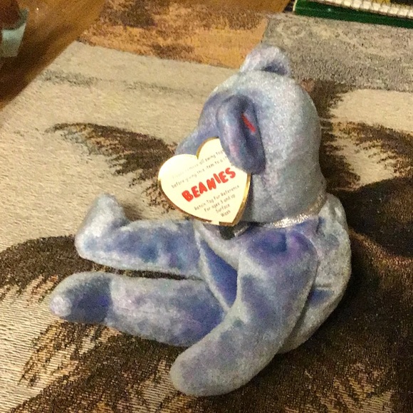 TY beanie baby Clubby II Iridescent blue 3/9/99 great shape - Picture 3 of 8